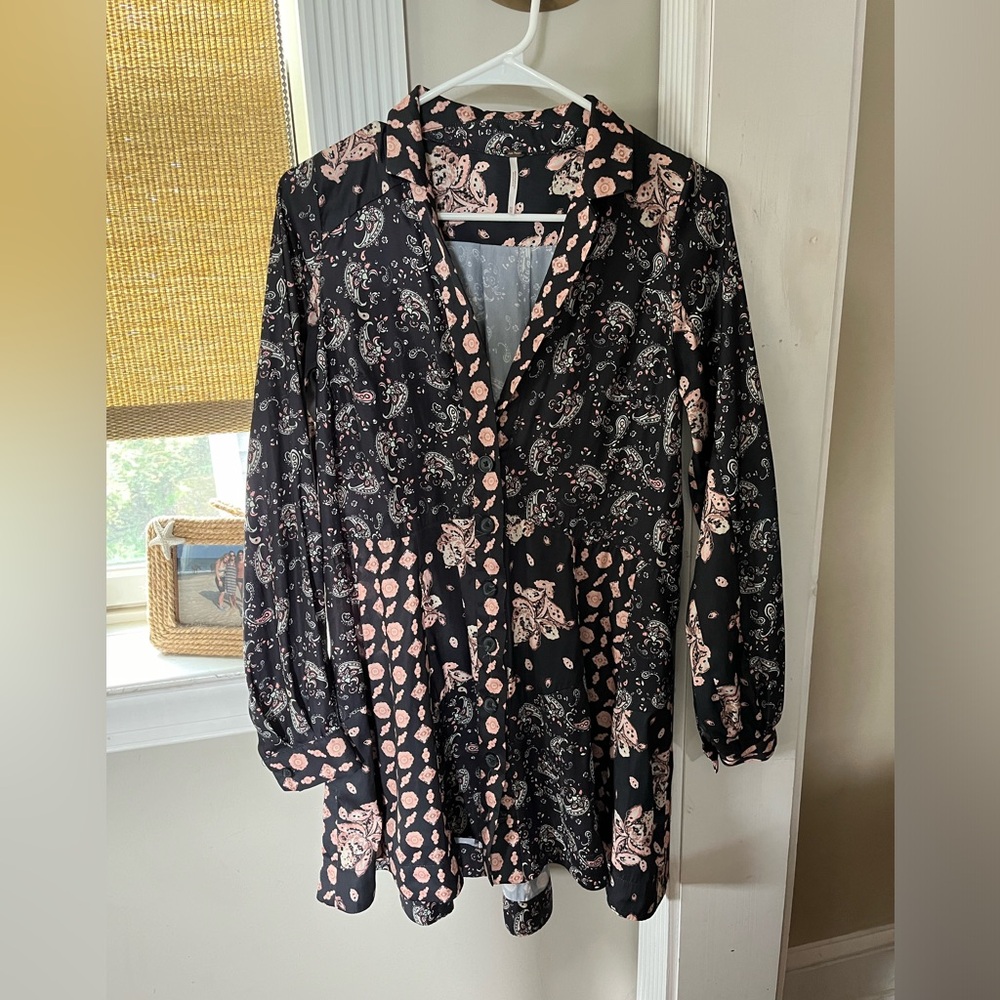 Stunning satin shirt dress free people